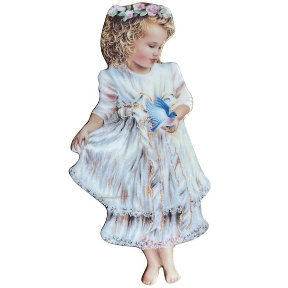 Heavens Little Angels Bradford Exchange Porcelain Ornaments Set Of 3 - Picture 2 of 16